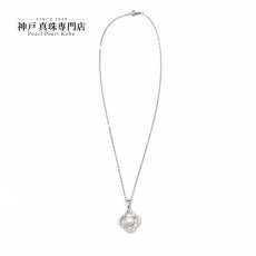 アコヤ真珠 パールペンダント 6-6.5mm フラワーモチーフ SV925製 40cm