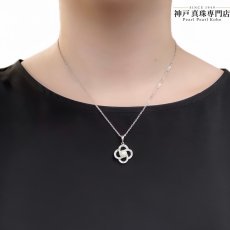アコヤ真珠 パールペンダント 6-6.5mm フラワーモチーフ SV925製 40cm