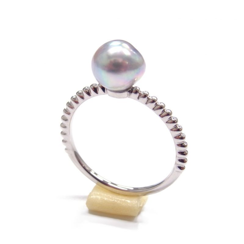 アコヤ本真珠 ナチュラル バロック ｓｖ製 リング シンプル ９２５製 １１号 無調色