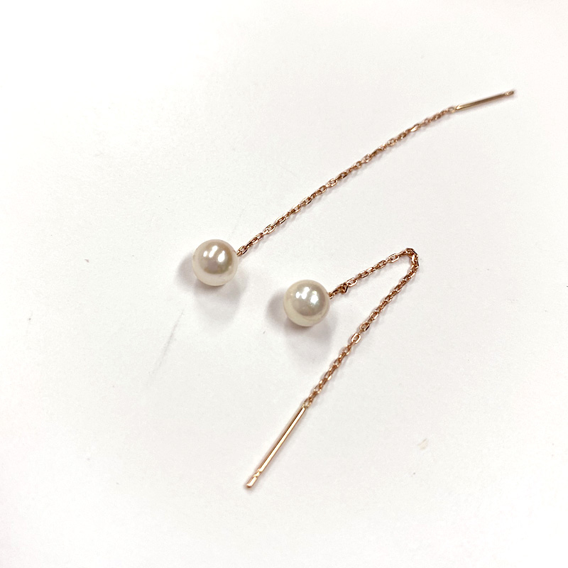 10金ピンクゴールド パールペンダント ピアスセット ハートペンダント