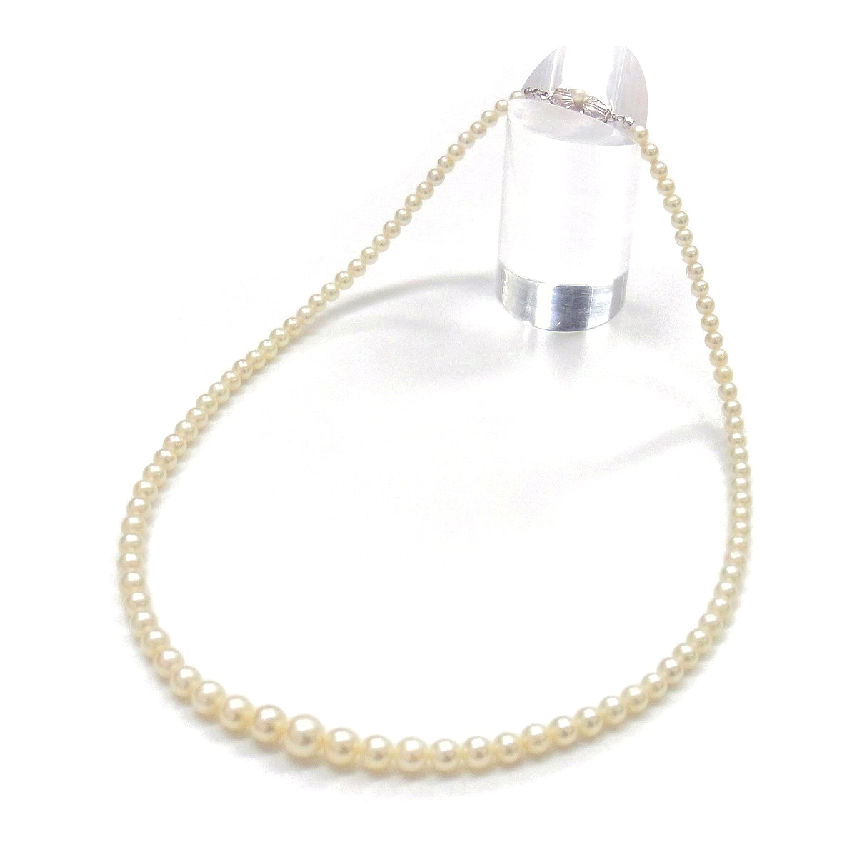 アコヤ真珠ネックレス グラデーションネックレス クリームカラー 3-7mm