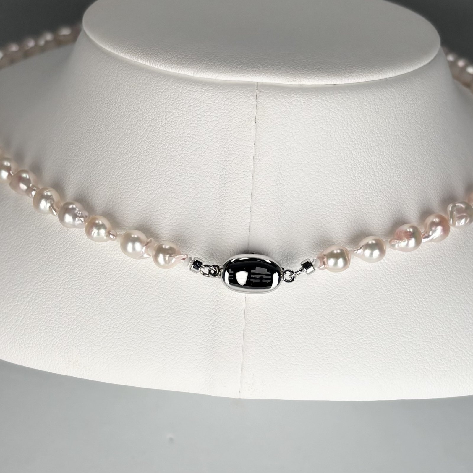 アコヤ真珠 バロックパールネックレス 5-5.5mm ホワイト 約42cm